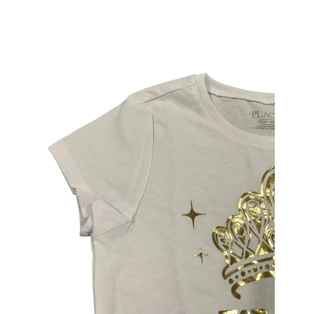 The Children's Place Girls Medium White Birthday Princess T-Shirt